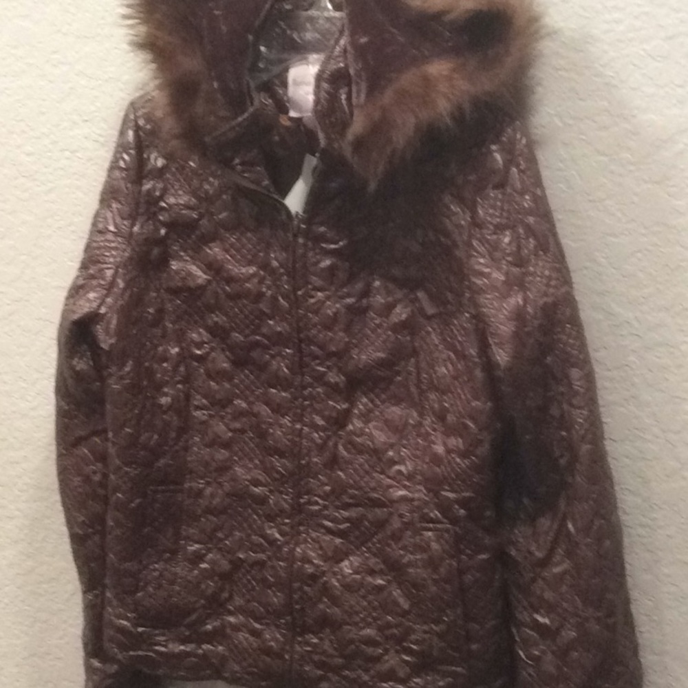 💕 new Romeo & Juliet faux leather jacket w/ fur